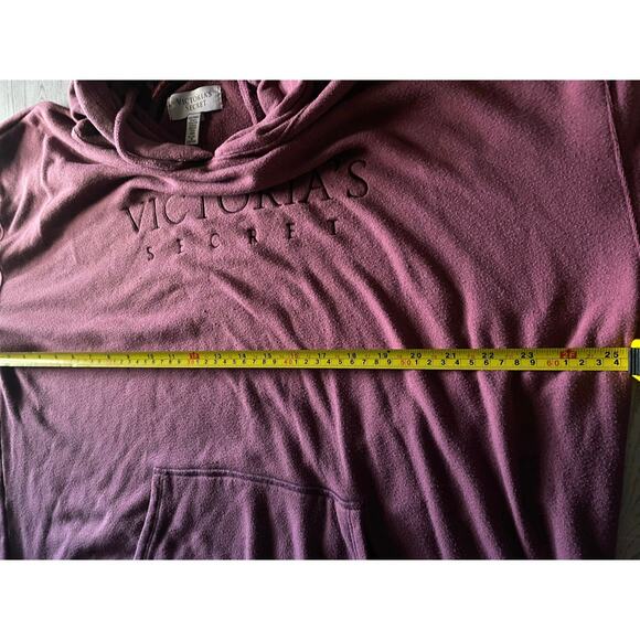 Victoria’s Secret Oversized Hoodie Sweatshirt Burgundy Ombre XL - Picture 4 of 7